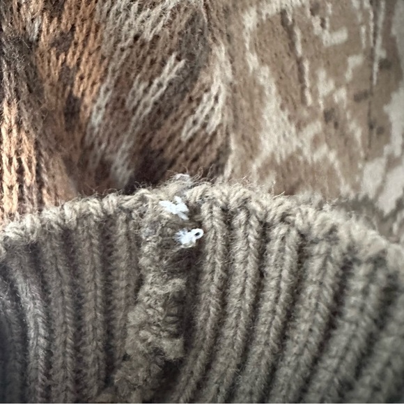 Whitewater Vintage Real Tree Camouflage Wool Sherpa Zip Up Sweater Sz L Hunting - Picture 14 of 15